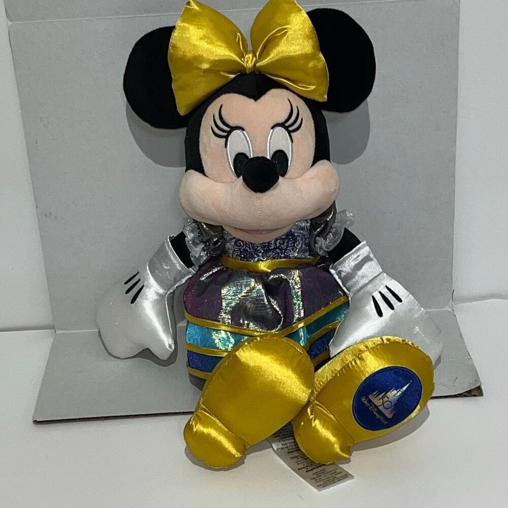 Disney Minnie Mouse Walt Disney World 50th Anniversary EARidescent Plush 15"